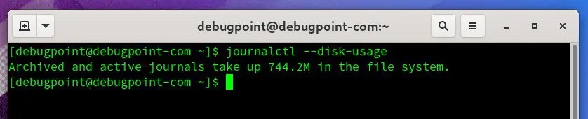 journalctl 磁盘使用命令