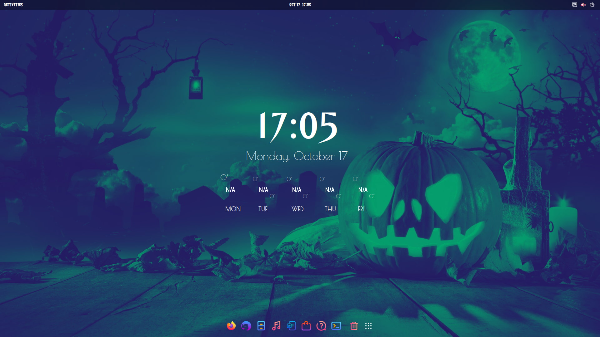 ubuntu halloween theme final look